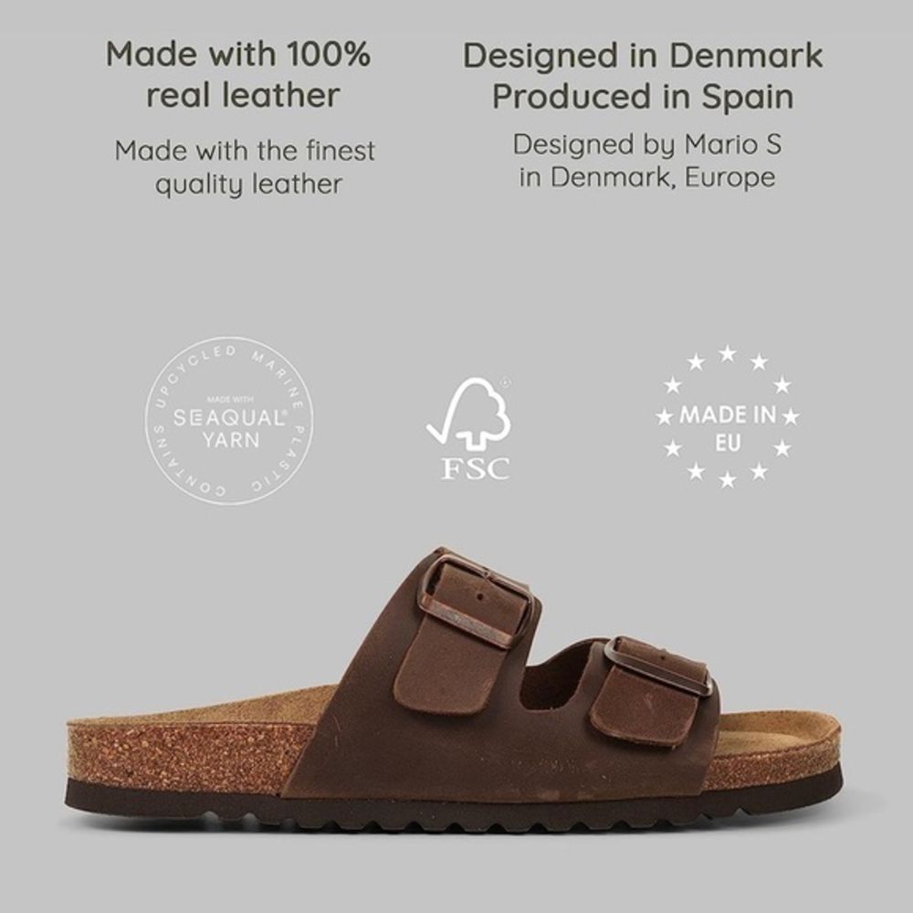 MS SHOES Comfortable Premium Mens Slide Sandals w/Adjustable‎ Straps Sz 10